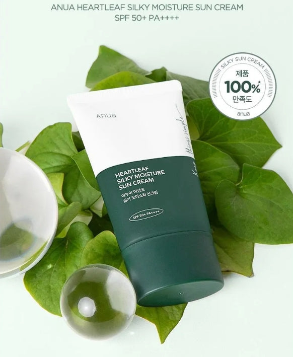 Anua Heartleaf Silky Moisture - Crème solaire